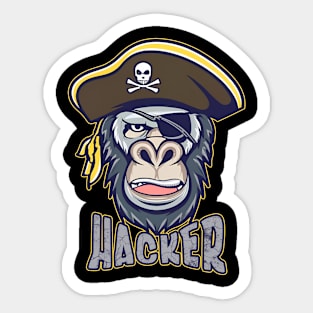 Hacker -  Pirate Gorilla Sticker